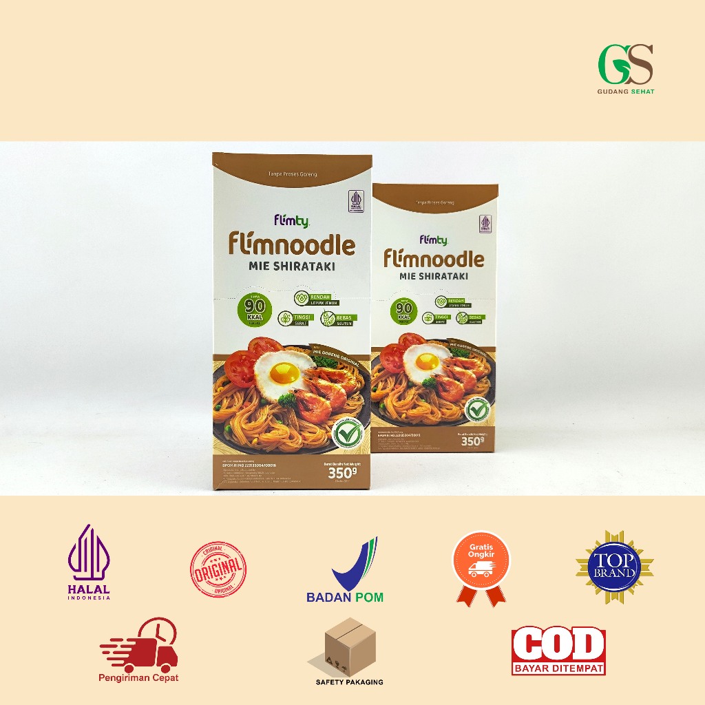 

Manado Flimnoodle Mie Shirataki (Tanpa Proses Goreng) - 1 Box isi 5 pcs