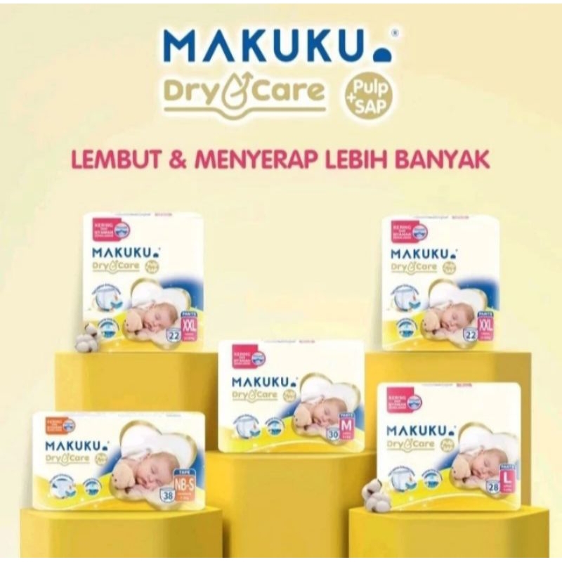 MAKUKU DRY CARE tape dan pants | pampers makuku | diaper bayi