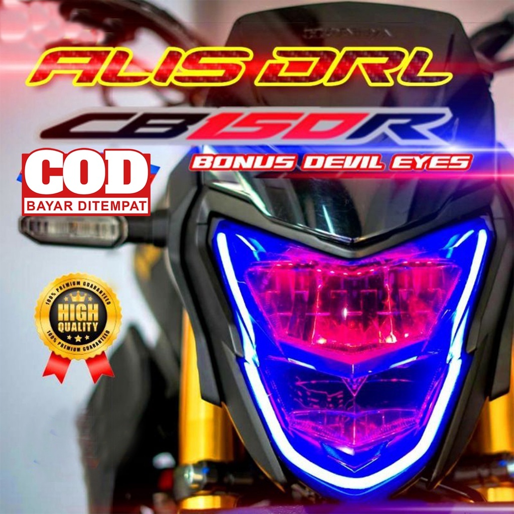 PAKET LENGKAP LAMPU ALIS DRL CB 150 R BONUS DEVIL EYES LAMPU ALIS LED CB150R LAMPU SENJA LED LAMPU A