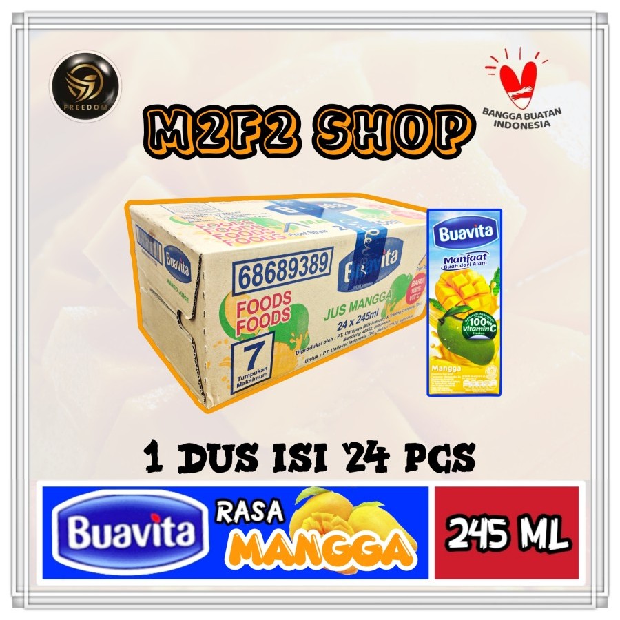 

Jus Buavita Rasa Mangga Kotak | Juice Mango - 245 ml (Kemasan Karton)