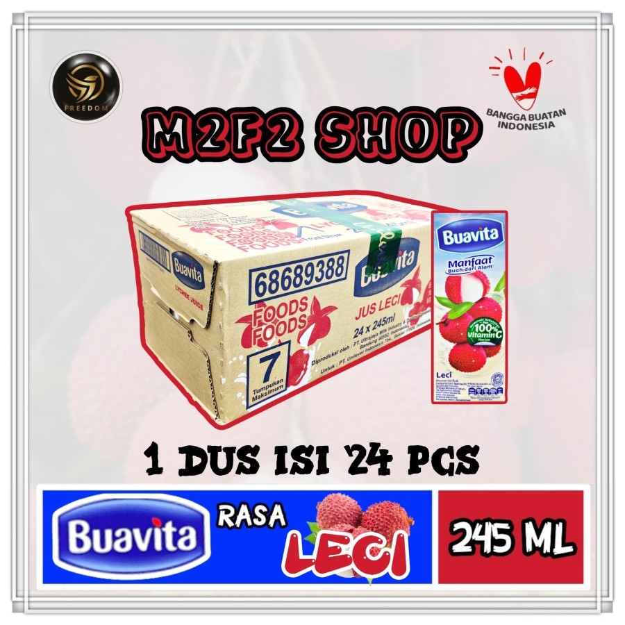 

Jus Buavita Rasa Leci Kotak | Juice Lychee - 245 ml (Kemasan Karton)