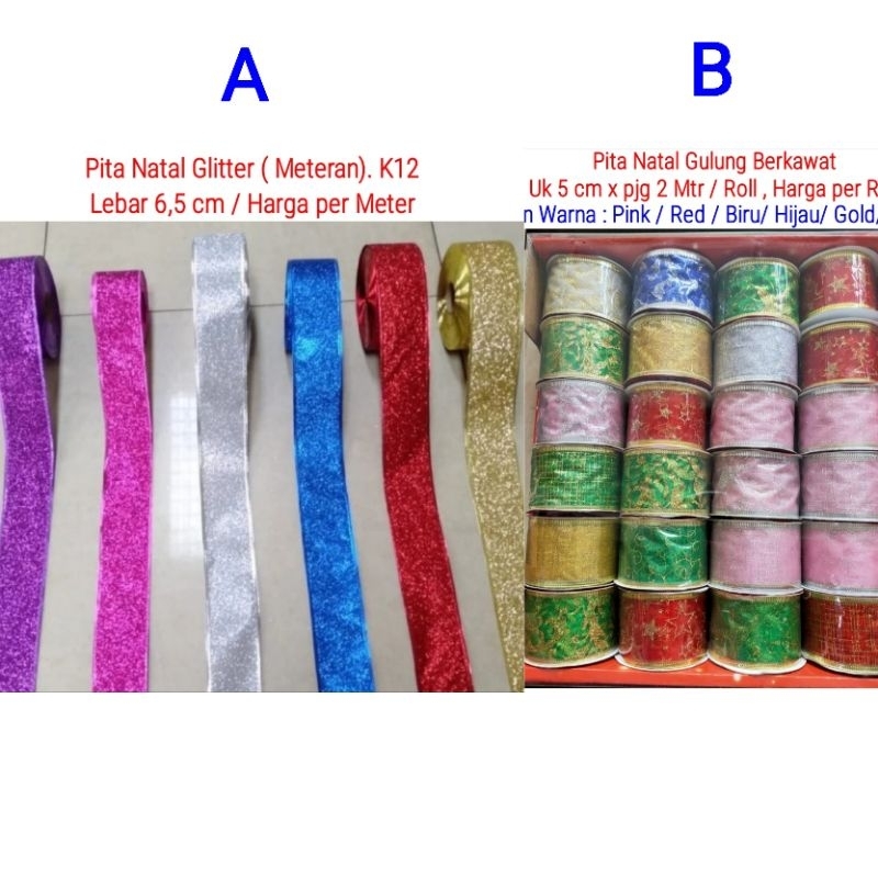 

Aksesoris natal / Pita Natal uk. 6,5 cm / per meter