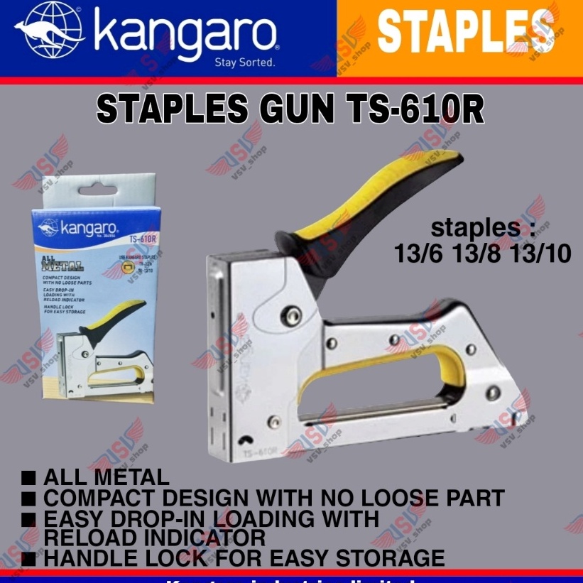 

J749 KANGARO STAPLER TS-610R STAPLES KANGARO GUN TACKER KANGARO / staples tembak TS 610 R kangaro Best Seller ♪ヽ(
