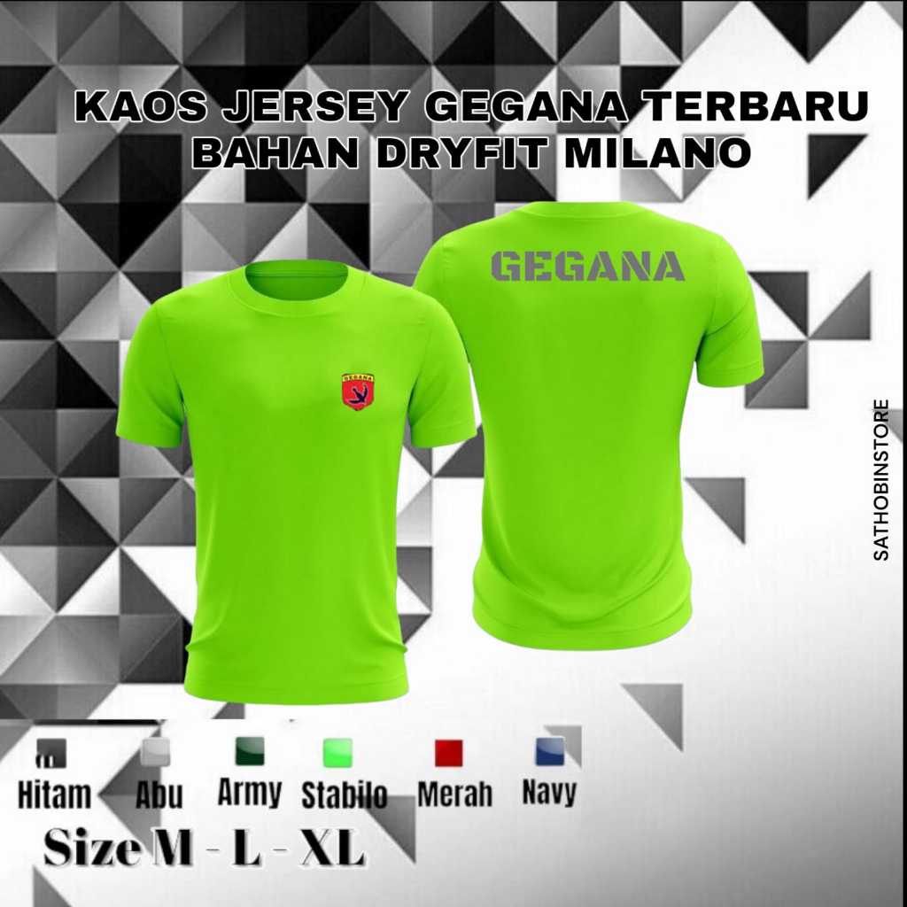 kaos Jersey GEGANA  / Kaos BRIMOB / Kaos bahan DRYFIT MILANO
