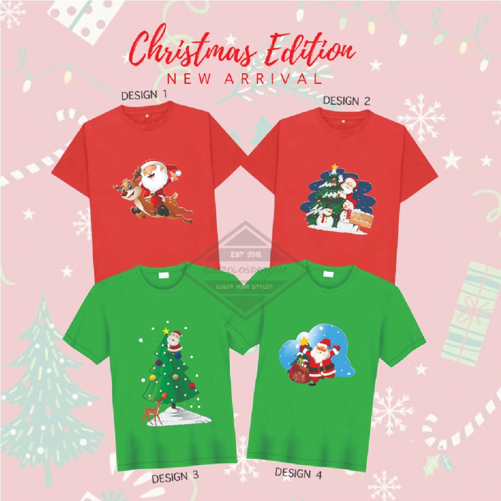 12. BANYAK GAMBAR Kaos Natal Murah - Baju Tema Natal Merry Christmas Santa Claus - Baju natal keluar