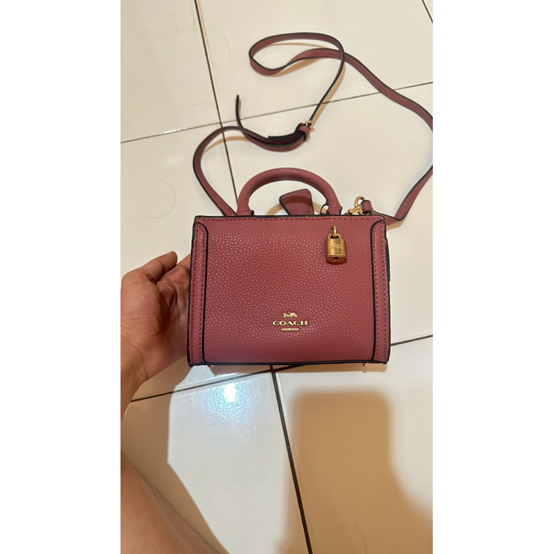 Tas mini Coach Macro Zoe (In Pink)