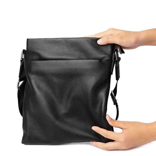 Tas Selempang Bahu Bisnis Pria Simple Kulit Sapi Asli Garut