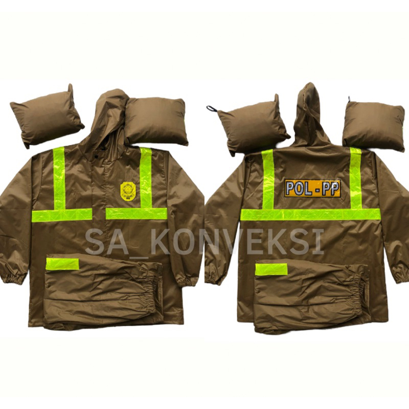 JAS HUJAN SETELAN POL PP - JAS HUJAN TERBARU SATPOL PP TEBAL