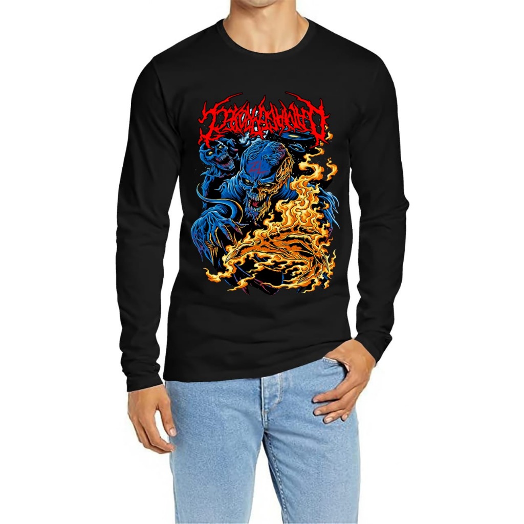 ALPHA - KAOS LENGAN PANJANG JUMBO GAMBAR METAL BAND MONSTER