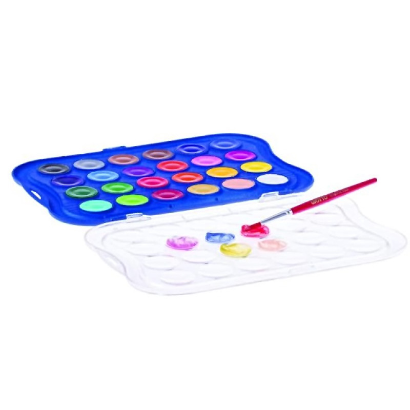 

RB GIOTTO Acquerelli Mini - Watercolour Cakes Blok Cat Air Poster - 24 warna - diameter 23 mm -
