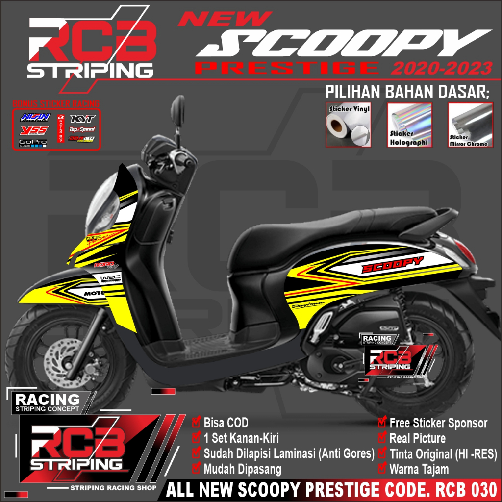 STIKER SCOOPY NEW PRESTAGE 2020 2022 STIKER SCOOPY STIKER SCOOPY 2020 2022 SCOOPY PRESTAGE  RCB 030