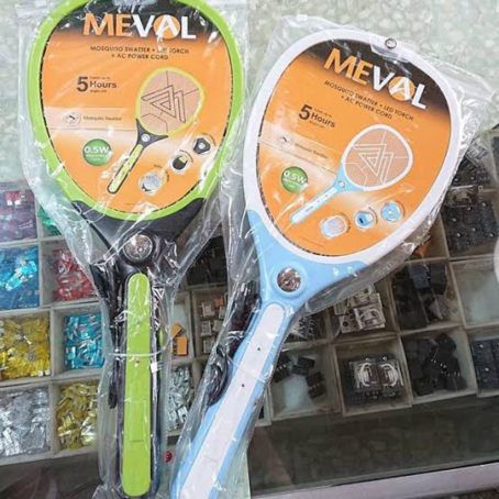 Raket Nyamuk Meval - Biru Murah