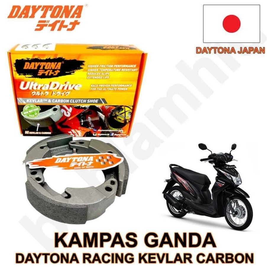 Kampas Ganda DAYTONA Beat FI ESP 2015-2020 Kevlar Carbon Clutch Shoe