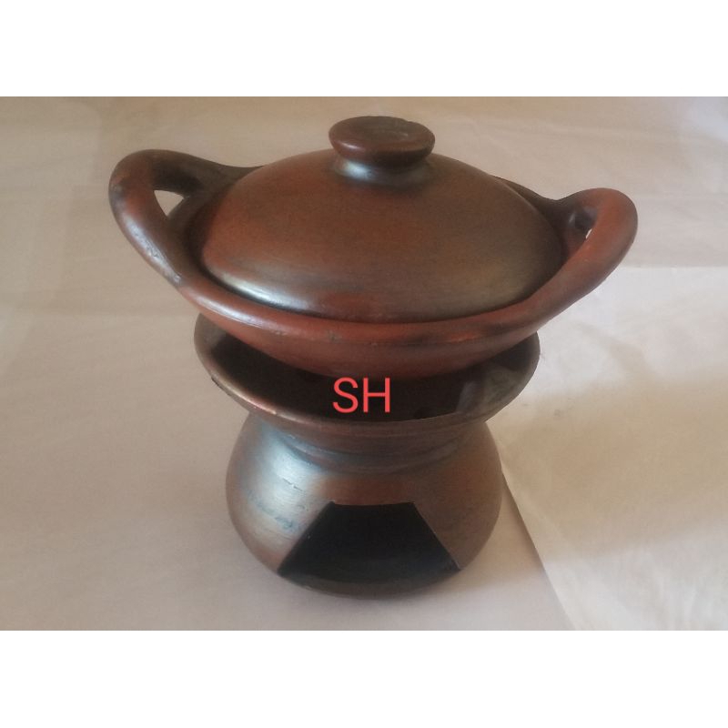 Wajan kecil SET tungku gerabah/wajan SERABI kecil