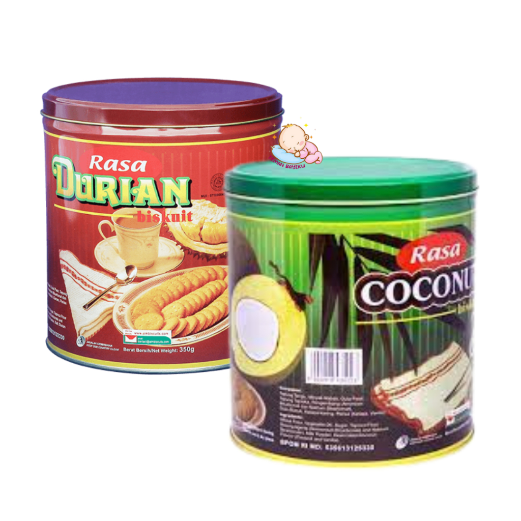 AIM Biskuit Kaleng 350gr rasa coconut durian