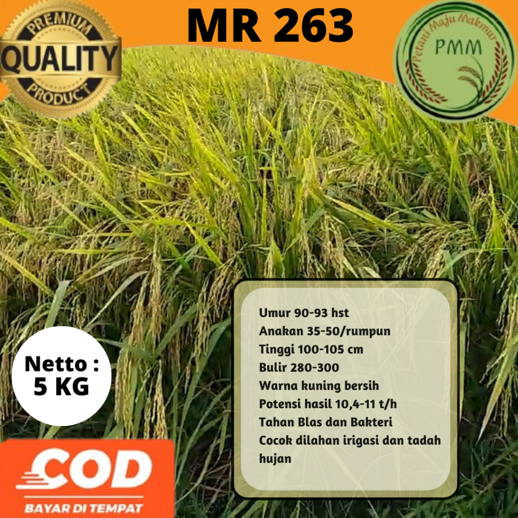 Biji Padi Unggul MR 263 (5kg)
