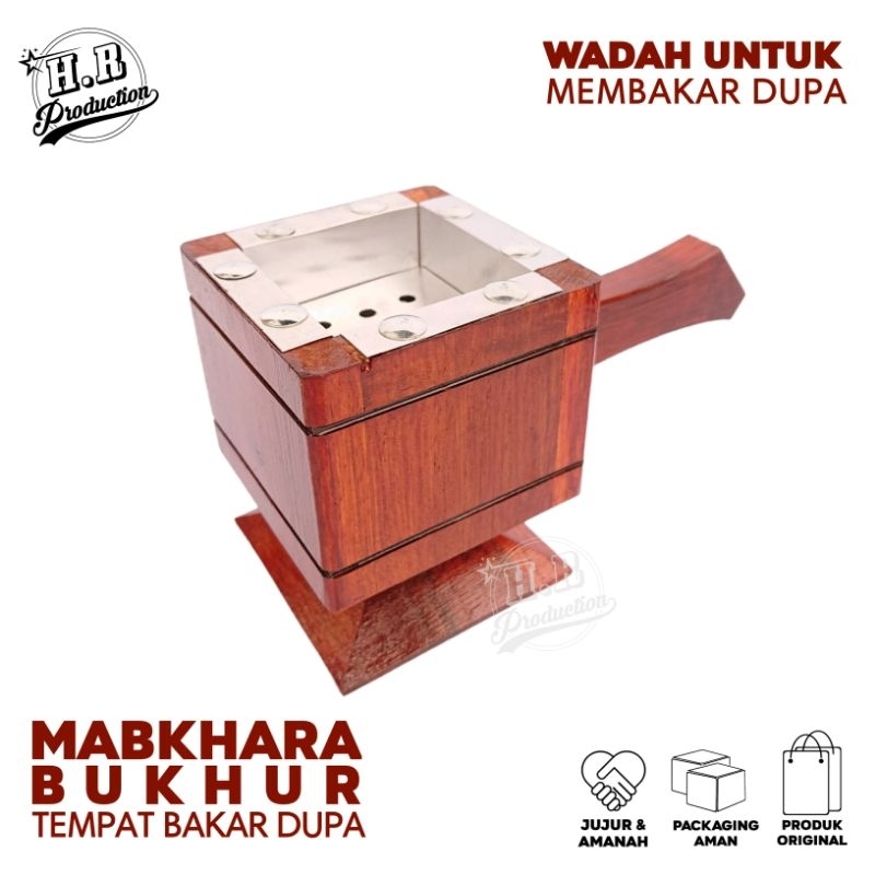 Tempat Bakar Dupa | Mabkhara Bukhur | Wadah Dupa Kayu Jati | Tempat Dupa