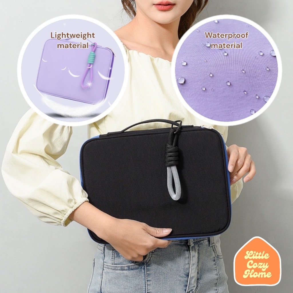 Hanami Pastel Tablet 11 13 15 16 Inch Tas Laptop iPad Sleeve / Handstrap Tas Kantong Pelindung Sarung Cover HP Tablet 10.9 12 13.3 14 16 Sarung Pouch Cover Komputer Leptop Multifungsi / Macbook Air 13in Kulit Leather Case Sleeve Mac Book