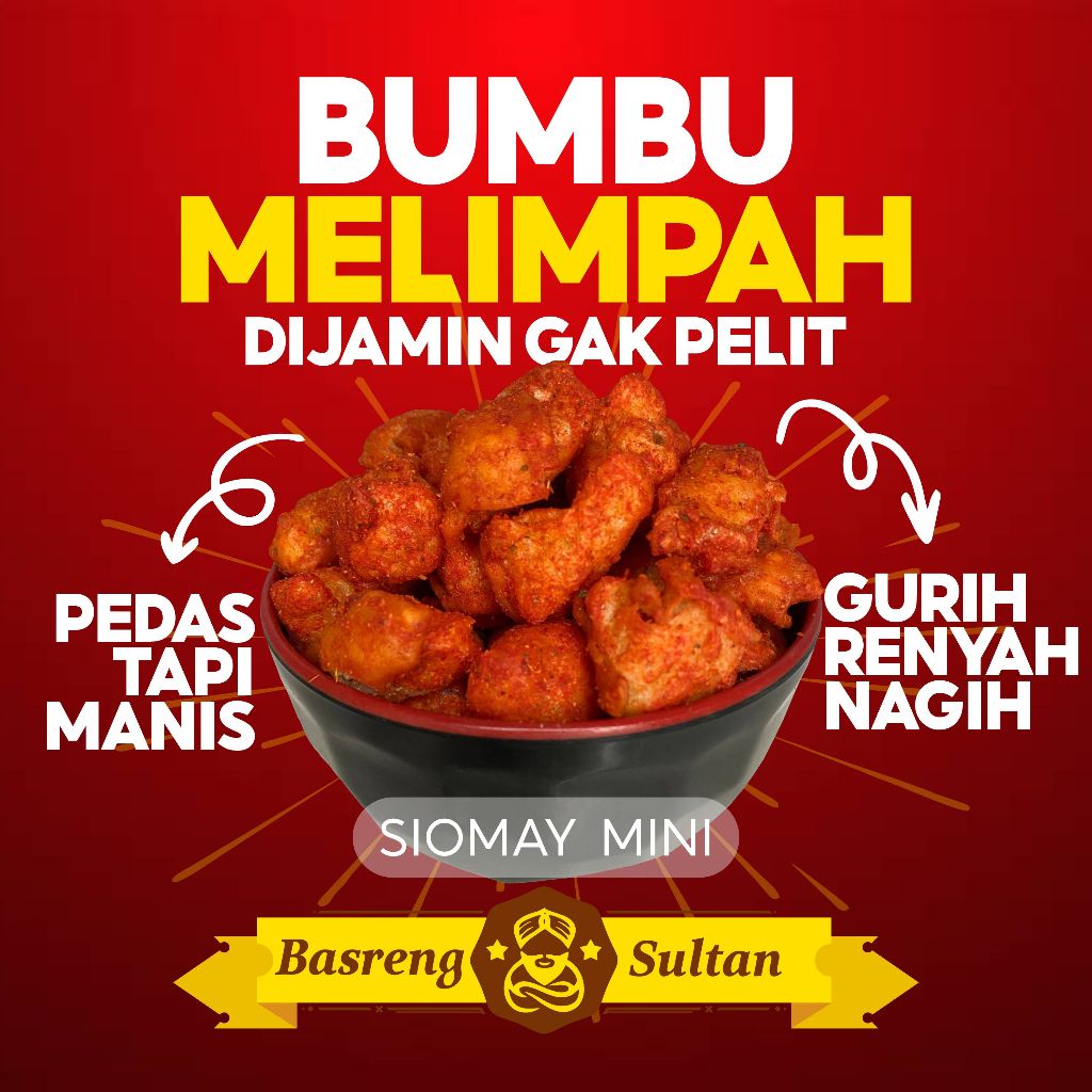 

1 kg - Siomay Kering Mini Pedas Manis Balado Daun Jeruk Gurih Renyah Bumbu Melimpah