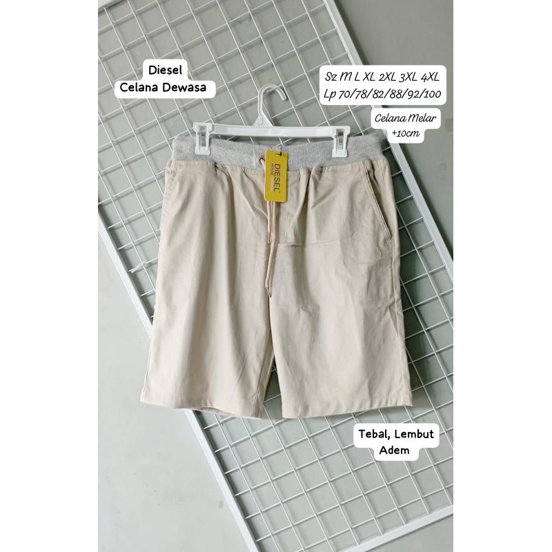 Celana Woven Pendek Pria Dewasa Original Brand Diesel