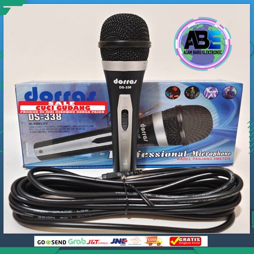 Mic Kabel DORRAS Karaoke Panjang Kabel 5 Meter DS-338 Microphone Kabel DORRAS Karaoke/Mic Kabel Kara