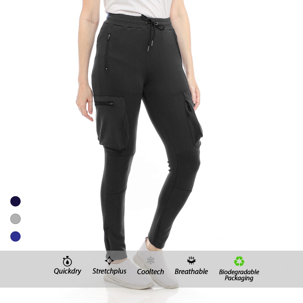 Flexzone Celana Jogger Cargo Wanita Lari Gym FCS-520