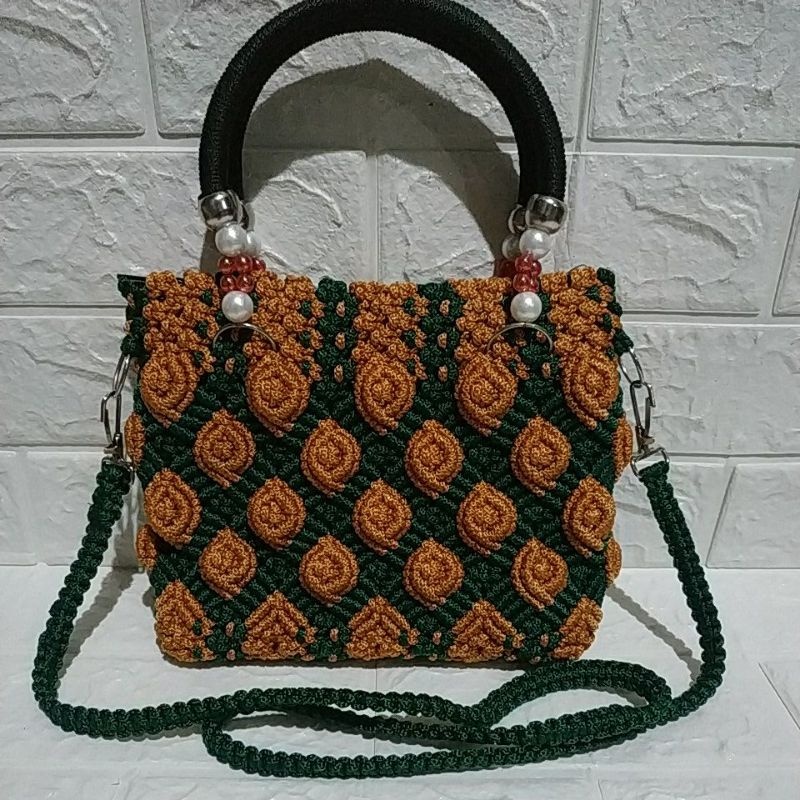 TAS RAJUT TALIKUR KEONG 2in1 / tas rajut murah / tas talikur / tas wanita/ tas rajut selempang
