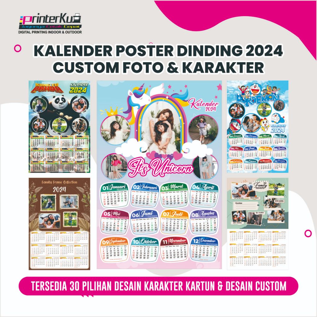 

Cetak Kalender Poster Dinding Aesthetic Custom Foto 2024 Free Desain TERMURAH