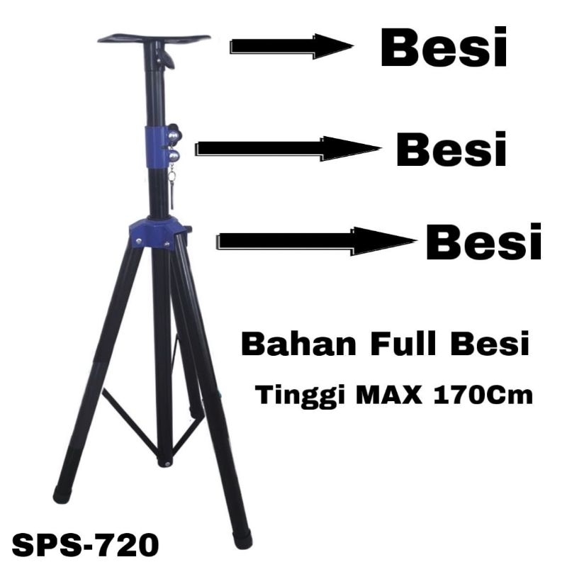 Stand Speaker Aktif Portable  Full Besi Tebal Tripod Speaker Besi Tiang Sound