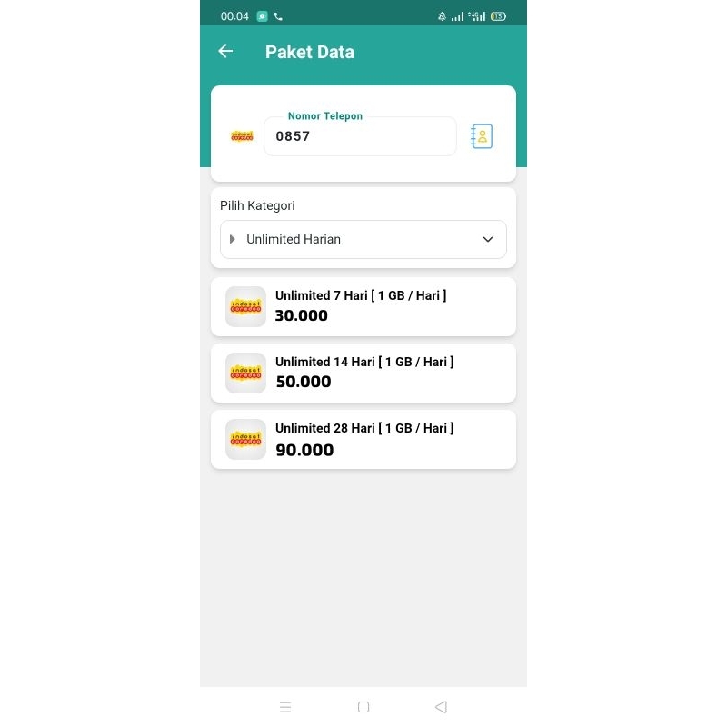 Kouta Tri dan indosat murah
