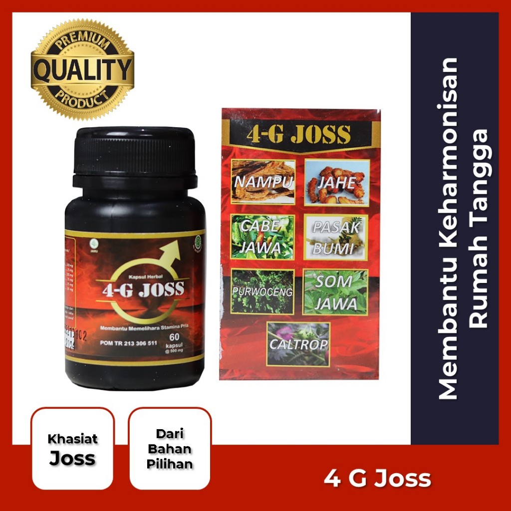 4G JOSS ORI 60 KAPSUL 4 G Joss HERBAL OBAT KUAT PRIA