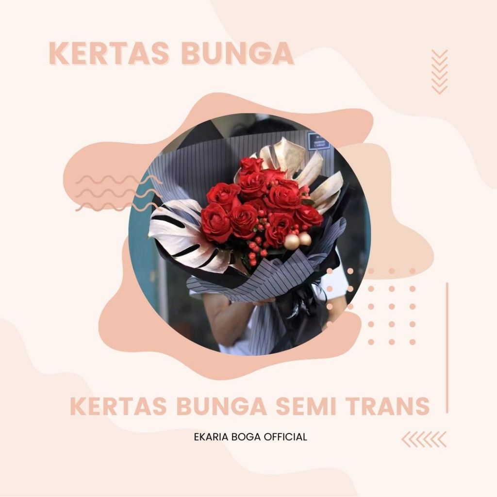 

KERTAS BUNGA | BUKET BUNGA | FLOWER WRAPPING | WRAPPING PAPER | CELLOPHANE SEMI TRANSPARENT | SERI WM GARIS | KERTAS BUNGA SEMI TRANS