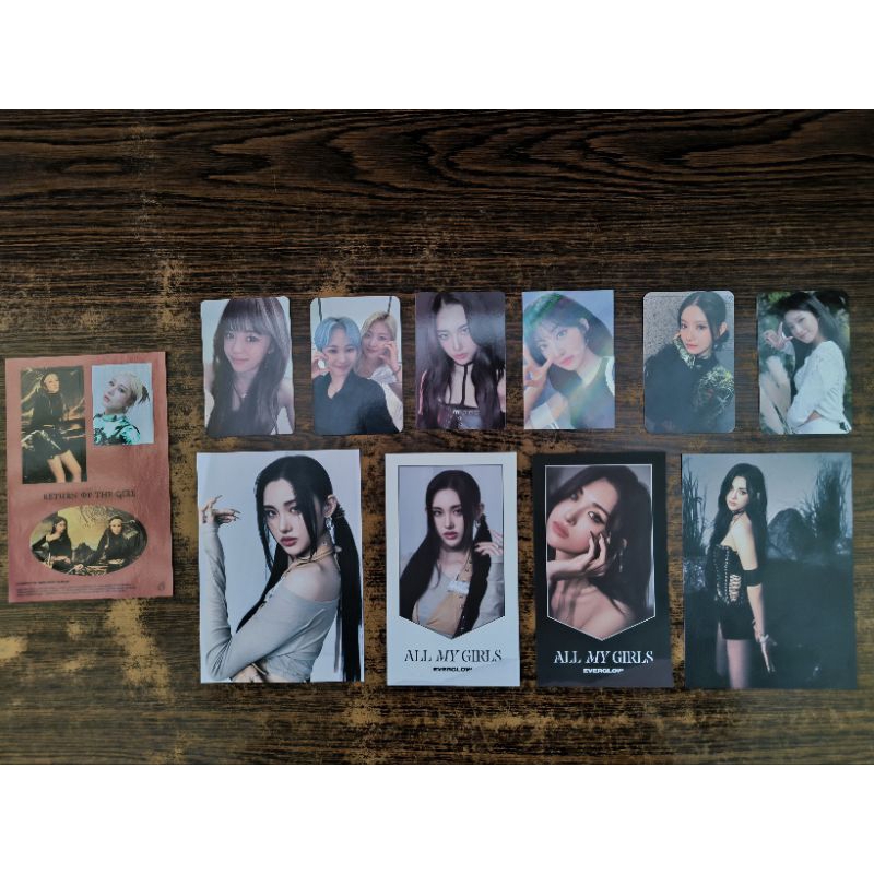 Photocard EVERGLOW Official (E:U Sihyeon Mia Onda Aisha Yiren)