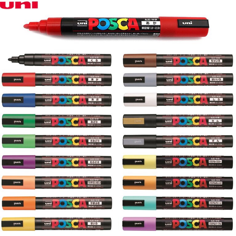 

[✰S23➢] Uni POSCA PC-5M Marker Pen - Medium Tip Part 2 Langsung Order Gan