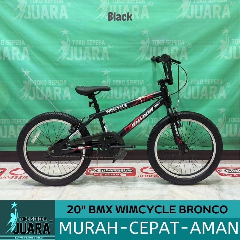 SEPEDA ANAK BMX WIMCYCLE BRONCO NIGHT SHADOW 20 INCH