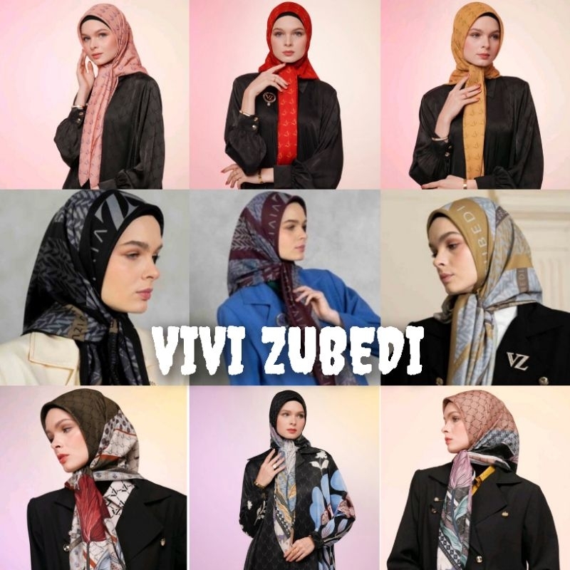 Hijab Segiempat Ala VZ Vivi Zubedi Bahan Voal Lasercut Premium Jilbab Vivi Zubedi