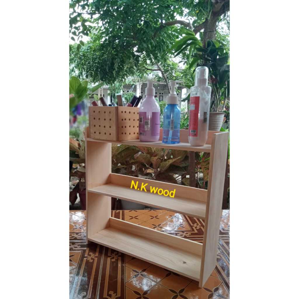 RAK BUMBU KAYU MINIMALIS SUSUN 3