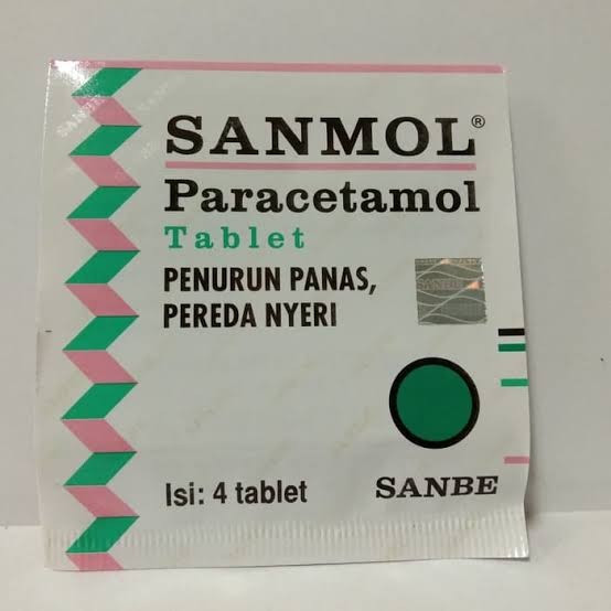 Sanmol Paracetamol isi 4 Tablet - Penurun Panas/Demam