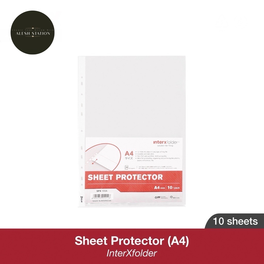 

Sheet Protektor A4 isi 10 lembar Inter X Folder / PP pocket plastik