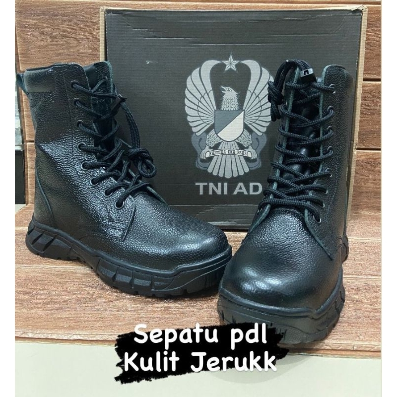 SEPATU PDL JATAH TNI-AD KULIT JERUK PT. BOCOROCCO DAN PT. SAB