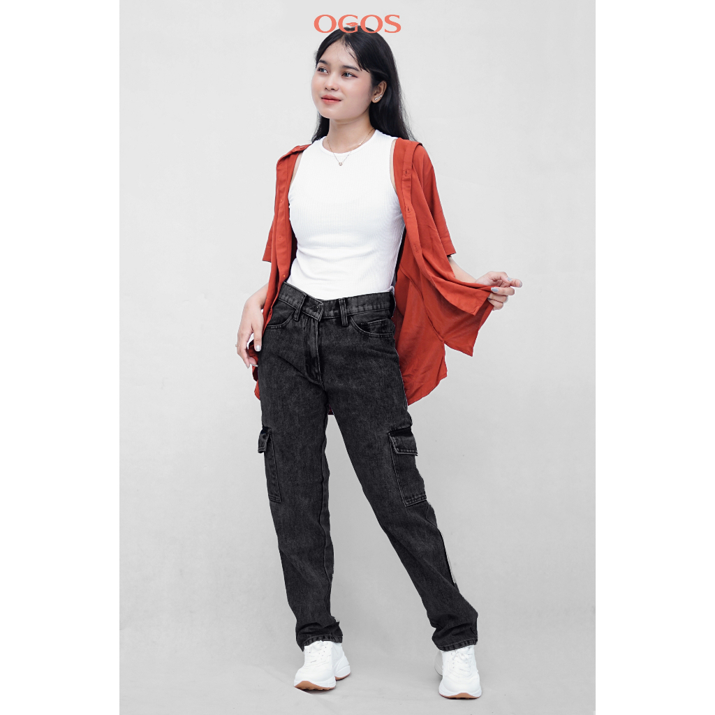 OGOS - CELANA JEANS CARGO BIGSIZE
