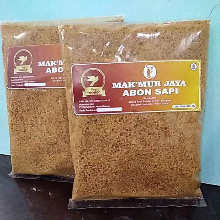 

Re4dy ABON SAPI MAKMUR JAYA CAP DORO 250 GR Stok Sedikit