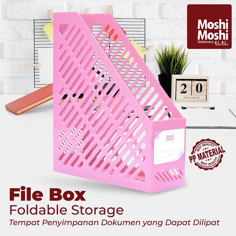 

[✸P79(] File Box Moshi Foldable Storage Tempat Penyimpan Lipat Dokumen Kantor Bring it Now