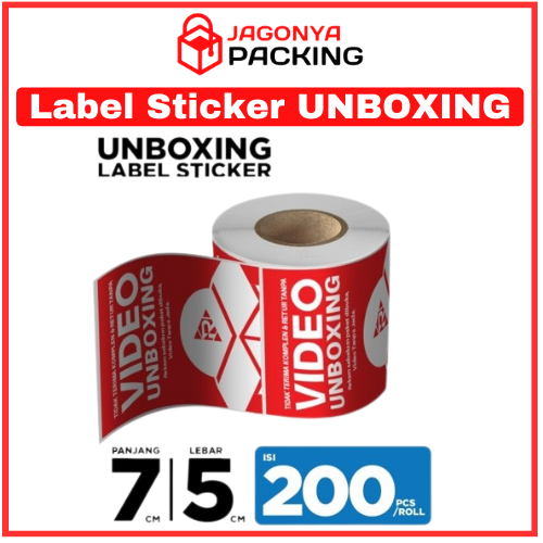 

Stiker Video Unboxing/Label Video Unboxing/Sticker Unboxing 5cm x 7cm