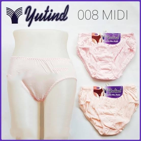 1 Jepit 3 Pcs Celana Dalam Yutind 008  - CD Wanita Dewasa - Karet Zigzag 1 Warna 3 CD