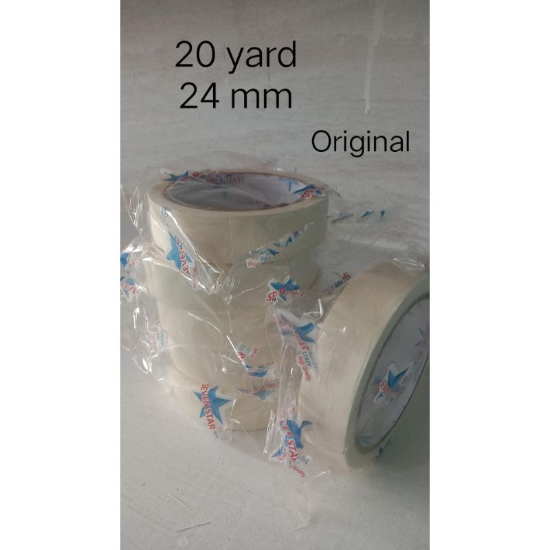 

Masking_Tape/20yard/24mm/merk/Seven_Star/Lakban/isolasi/Kertas