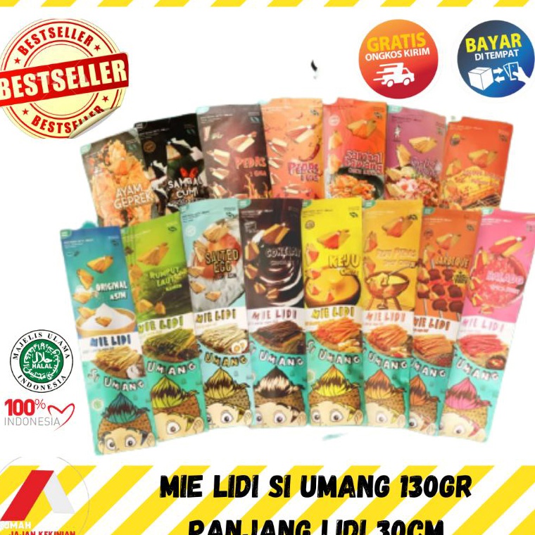 

Best Terl4ris MIE LIDI SI UMANG KEMASAN KERTAS 130gr SALE MURAH BUBBLEWRAP [280]