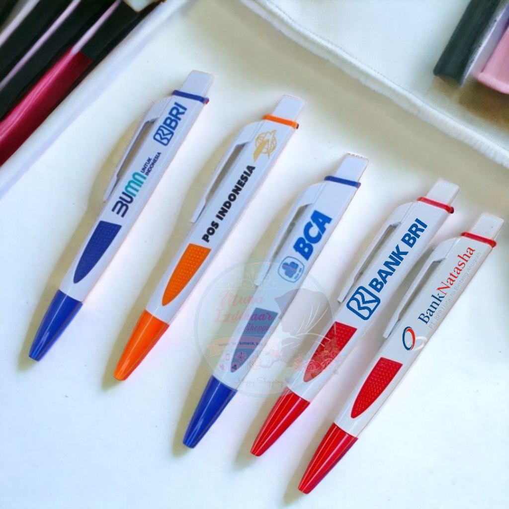 

(Min 50pcs) CUSTOM Pulpen Gepeng UV Printing