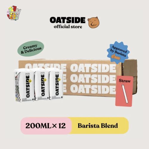 

Oatside Mini Straw Oat Milk Susu Oat 200ML (isi 12) - Barista Blend