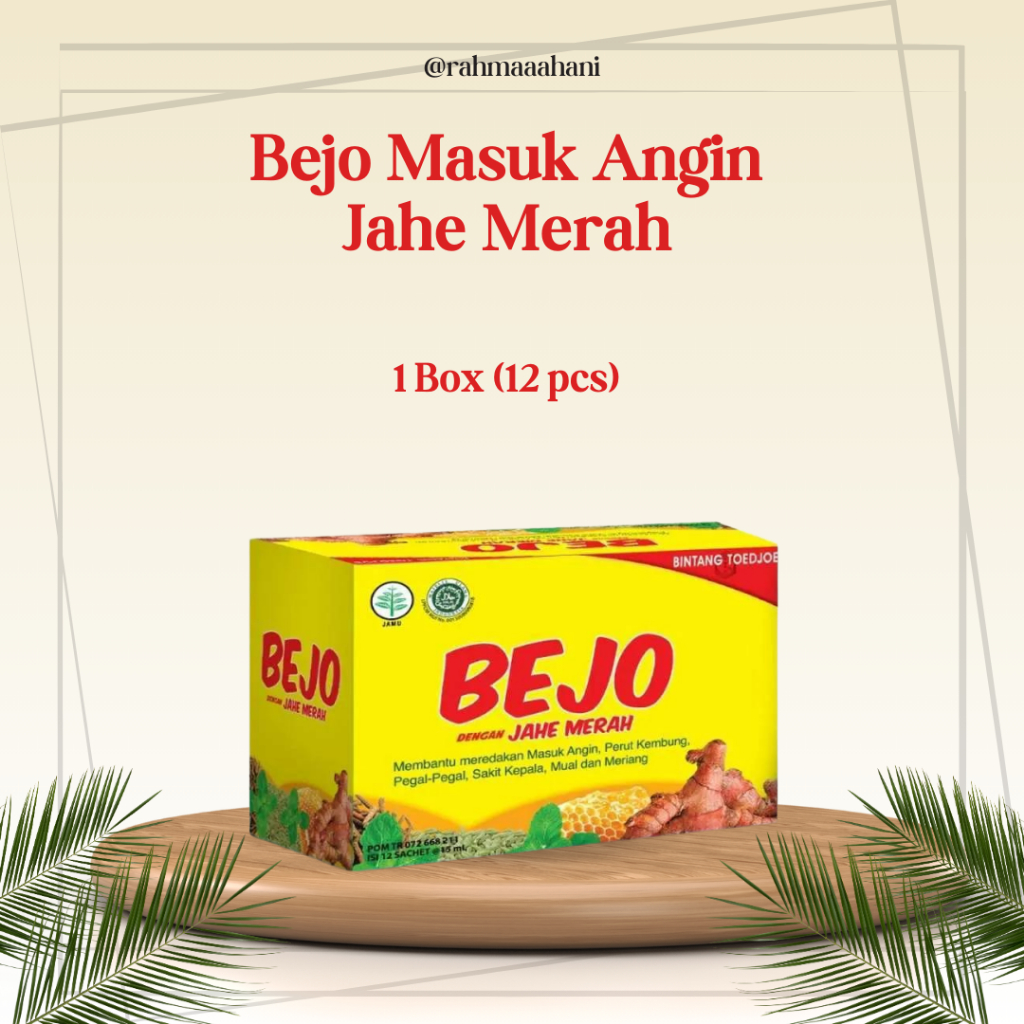 

Bejo Masuk Angin 1 Box (12 Sachet)